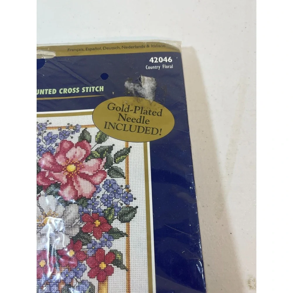 Bucilla Counted Cross Stitch Kit 42046 Country Floral Joan Elliott 11x14